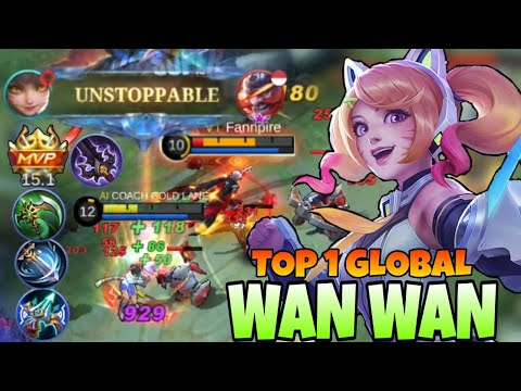 UNSTOPPABLE! WANWAN WITH HIGH ATK SPEED BUILD! WANWAN BEST BUILD 2022 | TOP 1 GLOBAL WANWAN | Mlbb