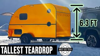 Tallest Teardrop Trailer with Standing Interior Height: New Bend Teardrop Tallboy Caravan