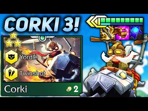 3 STAR CORKI CARRY WITH FULL AP CRIT + SO SMALL 6 YORDLE DODGE!! | Teamfight Tactics Patch 12.4