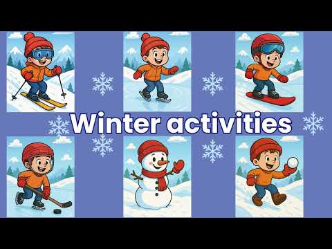 Winter Activities for kids | Vocabulary + Game