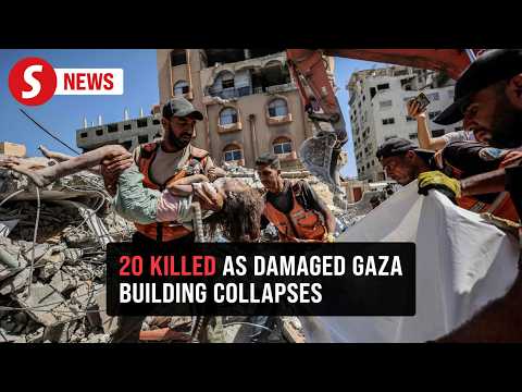 War-damaged Gaza building collapses, killing 20 people ...