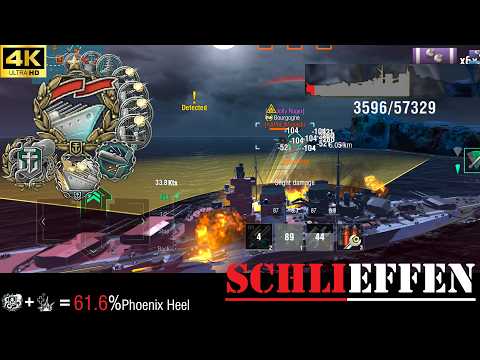 Wows Blitz German Battlecruiser Schlieffen 228K Damage 【New World Record】