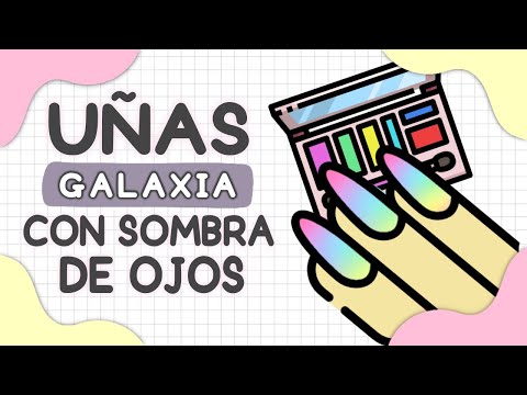 ¡LO LOGRÉ! · UÑAS GALAXIA CON CORAZONES  💅🏼 MANICURA CON SOMBRA DE OJOS 🩷