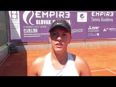 EMPIRE Slovak Open 2018: 2QR, interview, Dalma GALFI [6] (HUN) - Johana MARKOVA (CZE) 6-4 6-3