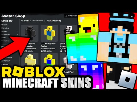 The UPDATED Roblox Minecraft Avatar Skins! (ROBLOX LAYERED CLOTHING AVATAR TRICKS)