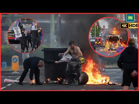 WATCH: 'ENOUGH IS ENOUGH', Anti-Immigration Protest Turns Violent After Belfast Stabbing | UK News