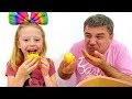 Nastya y papá jugando a challenge de ve Nastya y papá jugando a challenge de ve