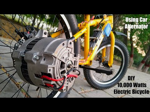 , title : 'Bicycle Conversion using a 10,000 Watt Car Alternator'