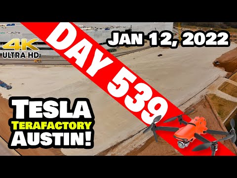 Tesla Gigafactory Austin 4K  Day 539-1/12/22 -WILL THIS BE PRODUCTION VEHICLE PARKING AT GIGA TEXAS?