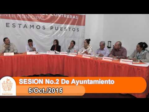 Sesión Ordinaria No. 2 de Ayuntamiento 5 de octubre de 2015