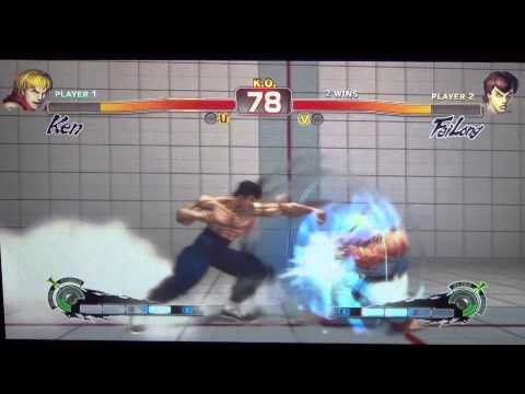 Super Arcade's Friday Dojo Street Fighter 4 AE Kevin (Ken) vs Dchong (Fei Long)