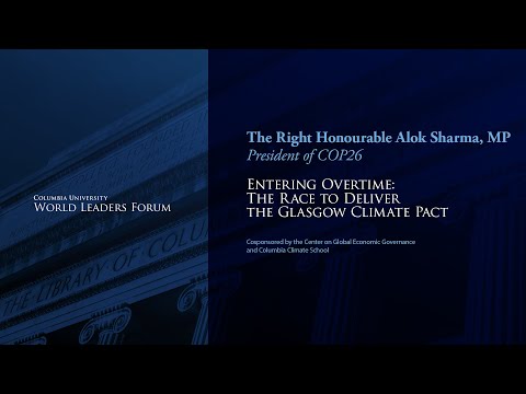 President of COP26, The Right Honourable Alok Sharma, MP