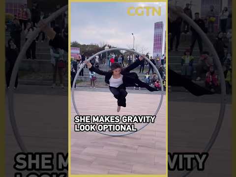 How many spins can she do? Chinese Cyr wheel artist goes viral