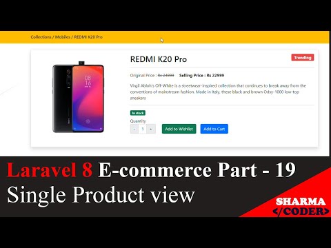 Laravel 8 E com Part 19 How to display product details in laravel ecommerce | Product View