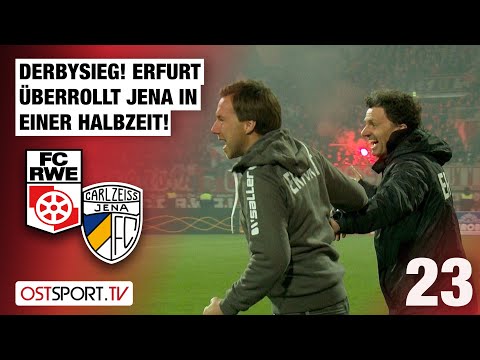Derbysieg! Erfurt überrolt Jena in einer Hälfte: RW Erfurt - Carl Zeiss Jena | Regionalliga Nordost