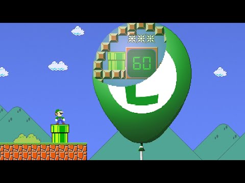 Luigi has 60 seconds to Escape the Luigi Balloon!
