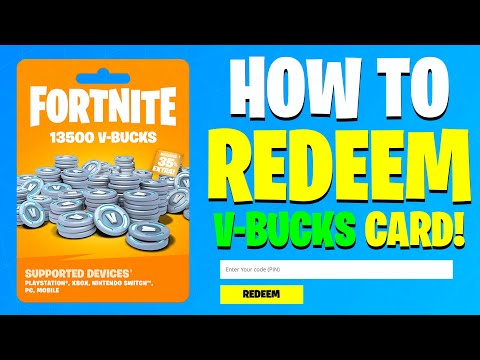 Part of a video titled How to Redeem Fortnite V-Bucks Cards on ALL Platforms - YouTube