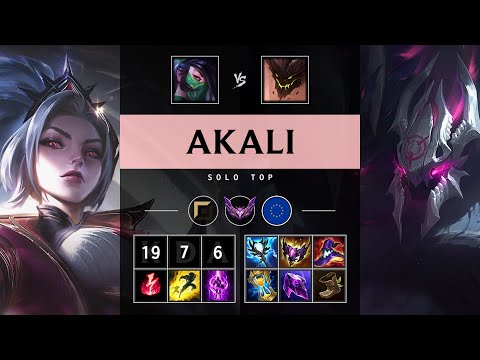 Akali Top vs Malphite: Triple Kill, Rampage - EUW Master Patch 14.24