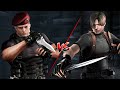 Resident Evil 4 HD Project Leon Vs Krauser Knife Fight All Jack Krauser Boss Fights
