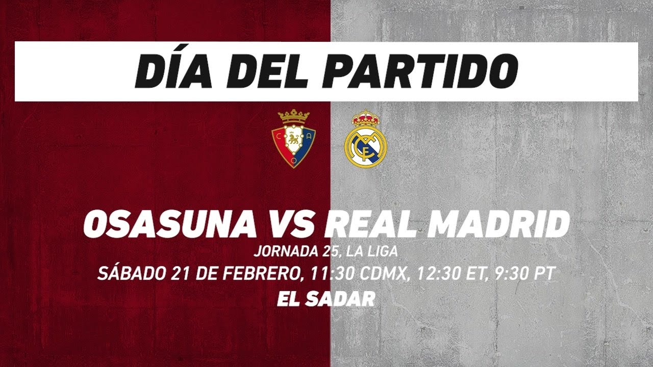 Osasuna vs Real Madrid, frente a frente: LaLiga
