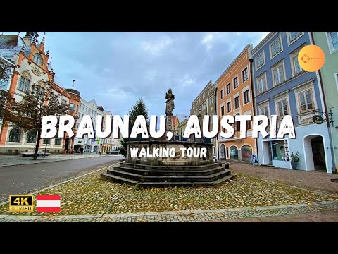 BRAUNAU AM INN, Austria 4k Winter City Walking Tour