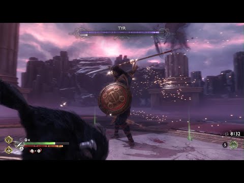 God of War Ragnarök Valhalla Kratos vs Tyr cuarto encuentro