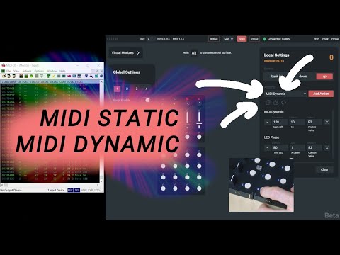 Grid Editor - Actions: MIDI Static and MIDI Dynamic