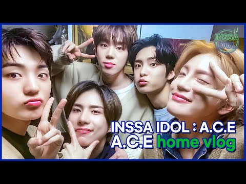 (With Sub) KPOP A.C.E at home vlog📹｜room tour, teaching Korean, eating K-food