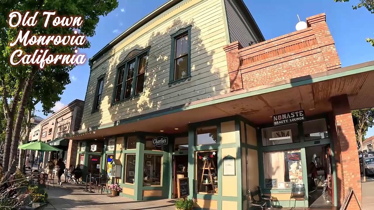 Old Town Monrovia - California | Walking Tour 2024 | [4K]