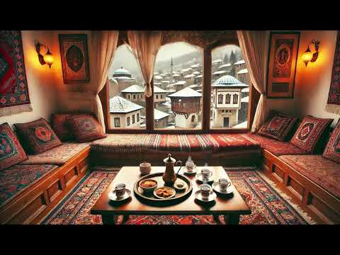 Cozy Bosnian Coffee Shop 4K ☕ | Relax with Bosnian Sevdah Music & Traditional Ambiance