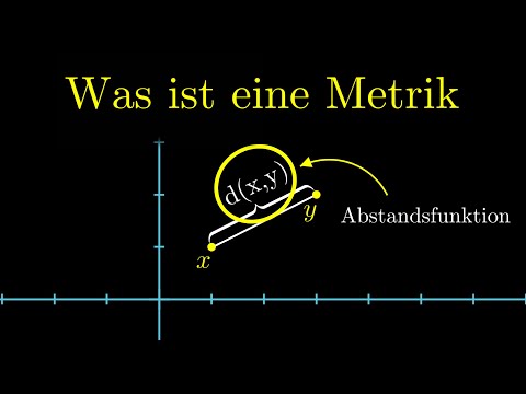 Metrik und metrische Räume, Abstandsfunktion, (EINFACH erklärt)