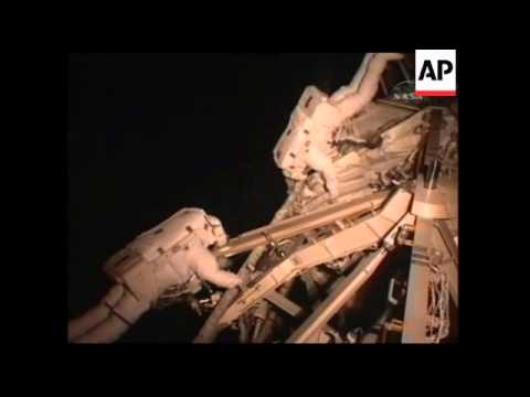 Astronauts step out on 1st spacewalk of mission; briefing