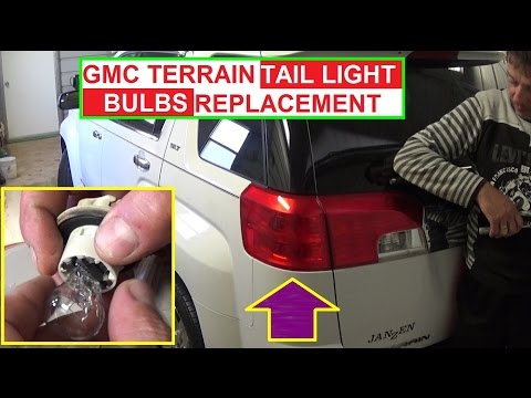 GMC Terrain Brake Light, Tail Light, Rear Turn signal light bulb Replacement Tail Light Removal