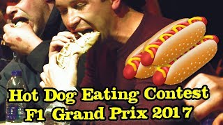 Hot Dog Eating Contest held at the F1 Grand Prix 2017 Silverstone Woodlands