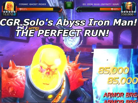 Cosmic Ghost Rider SOLO'S Abyss Iron Man! THE PERFECT RUN!