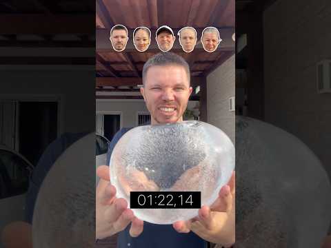 Quanto tempo cada pessoa segura um gelo? #experimento #mãe #pai #irmão #namorada