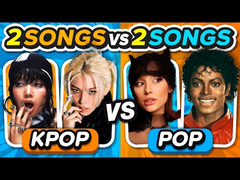 KPOP vs POP: 2 SONGS vs 2 SONGS 🎵 | Music Quiz Challenge