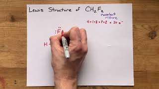 Lewis Structure of CH2F2 (difluoromethane)