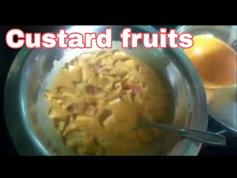 Custard fruits recipe🍍🍎🍓🍇/#Likitha surabe vlogs!!in kannada!!ಕಸ್ಟಡ್ fruits
