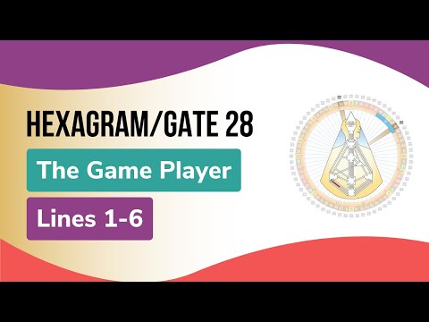 Hexagram/Gate 28, The Game Player,  Lines 1-6: Human Design & The Book of Lines