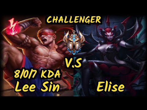JAG Malrang (LEE SIN) vs ELISE - 8/0/7 KDA JUNGLE CHALLENGER GAMEPLAY - KR