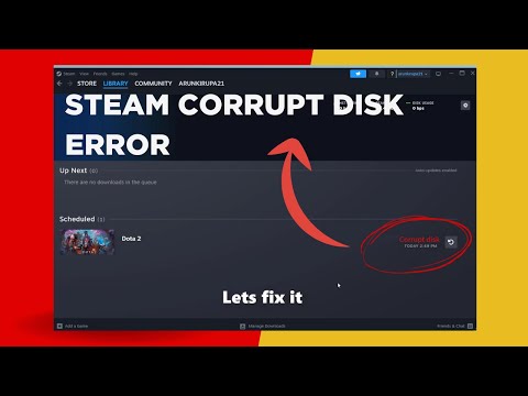 How to fix steam corrupt disk error in Windows 11/10