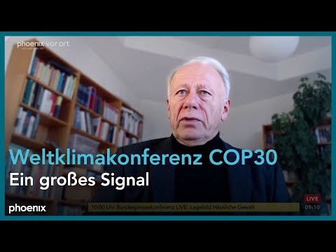 phoenix tagesgespräch mit Jürgen Trittin zum Abschluss der Weltklimakonferenz COP30 am 21.11.25