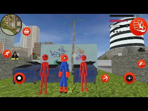 Amazing Spider Stickman Rope Hero Gangstar Crime Simulator | Android/iOS | Gameplay | HD