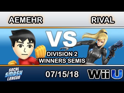 SCSL - Kh | AEMehr (Mii Brawler) Vs. Rival (Zero Suit) Winners Semis - Smash 4