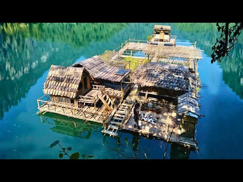 FULL VIDEO: 90 days Build a vegetable garden and dig a fish pond on the island