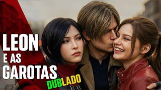 Resident Evil/ Cenas engraçadas e icônica de Leon S Kennedy com as garotas // DUBLADO - 4K