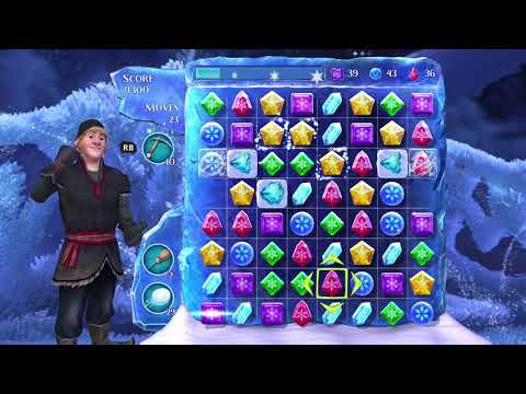 Frozen Free Fall: Snowball Fight Level 148 Walkthrough, No Power Ups