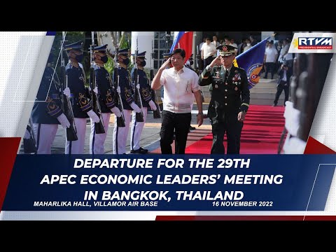 Departure for the 29th APEC Economic Leaders’ Meeting in Bangkok, Thailand 11/16/2022