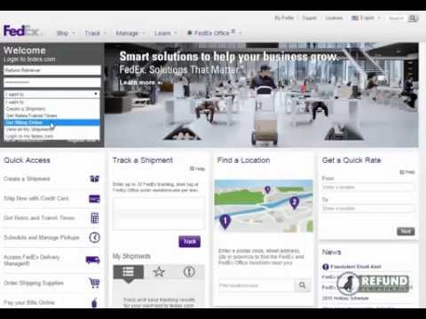 Part of a video titled How to download invoices from FedEx Online Billing - YouTube